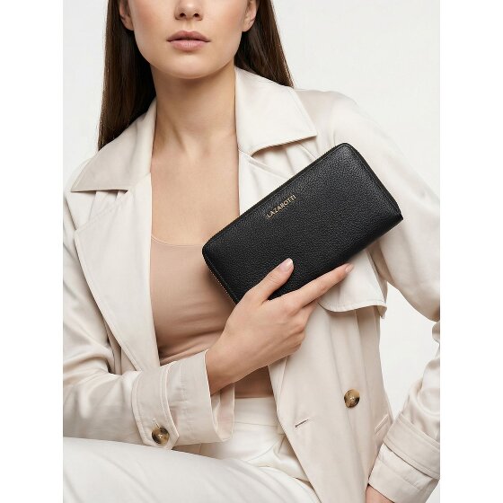 Lazarotti Bologna Leather XL Porte-monnaie zip-around en cuir 19 cm