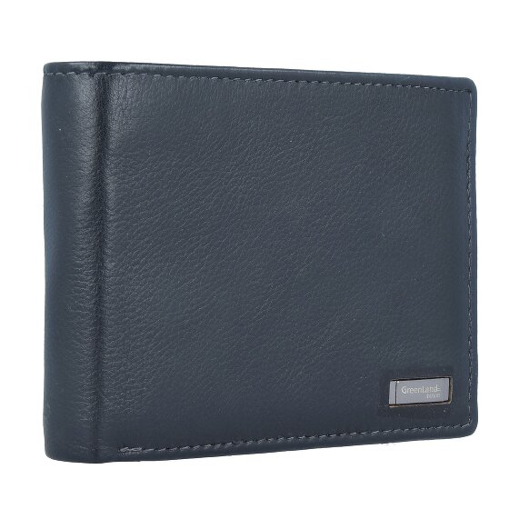 Greenland Nature Black Nappa Porte-monnaie en cuir RFID 12 cm