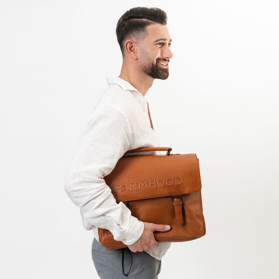 Farmhood Porte-documents Memphis XXL 3 compartiments cuir 39 cm