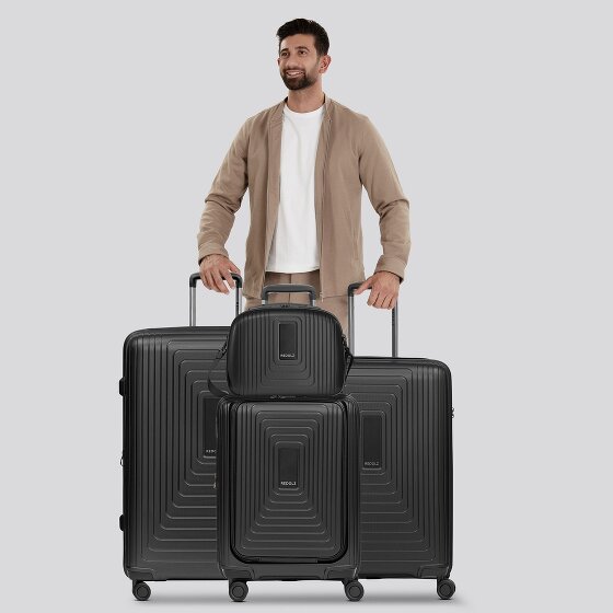 Redolz Essentials14 Set de valises à 4 roulettes Beautycase 4pcs avec soufflet extensible Laptopfach