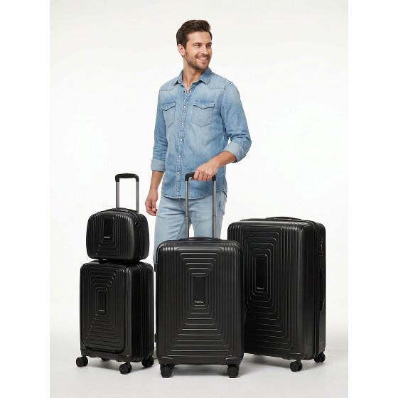 Redolz Essentials14 Set de valises à 4 roulettes Beautycase 4pcs avec soufflet extensible Laptopfach