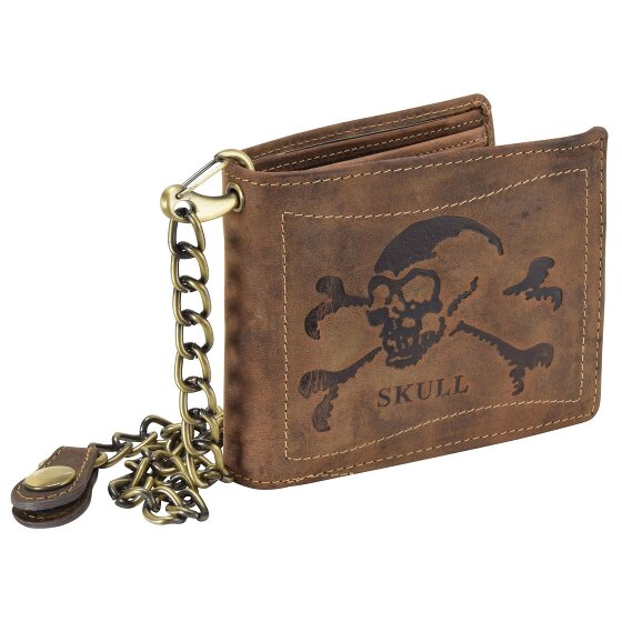 Greenburry Porte-monnaie Vintage Skull en cuir 12 cm