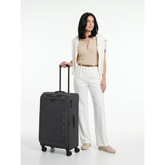 Travelite Skaii 4 roues Valise cabine L 78 cm avec soufflet d'extension