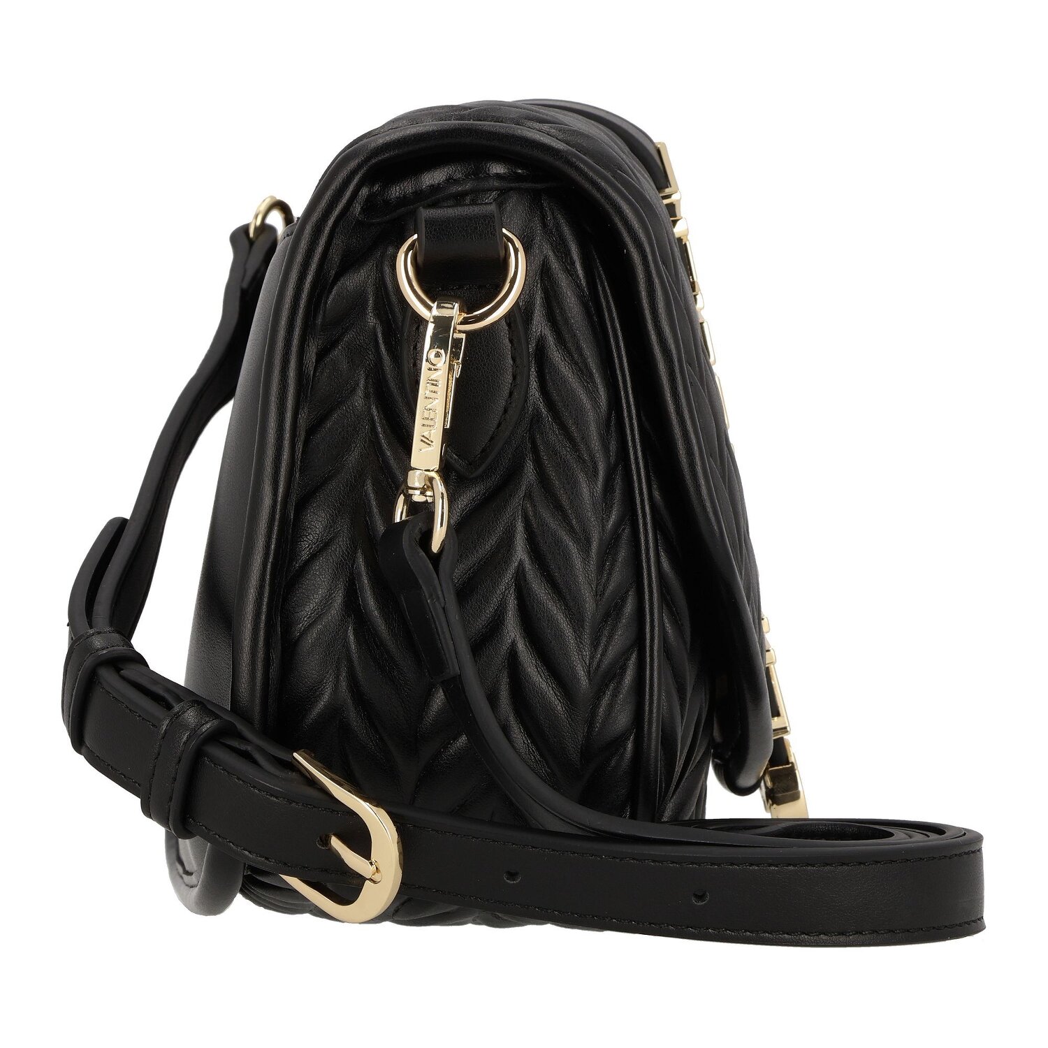 Sac Bandoulière VALENTINO Fania Re - Noir élégant, Logo Doré, Parfait Pour Le Quotidien