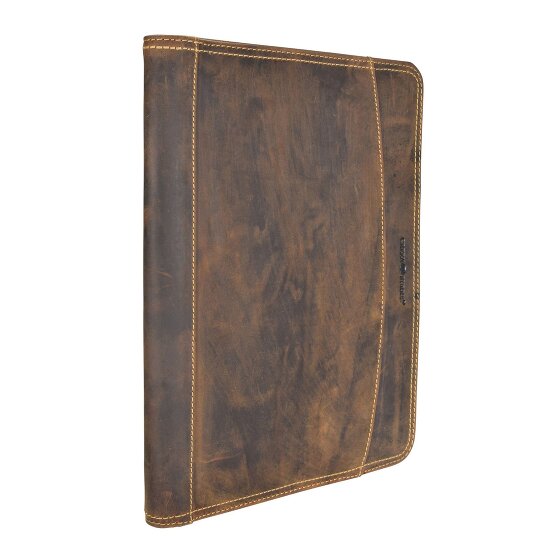 Greenburry Classeur à anneaux vintage en cuir 26 cm