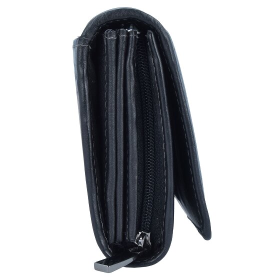 Greenland Nature Black Nappa Porte-monnaie en cuir RFID 16 cm