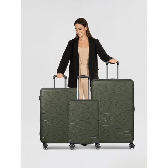 Franky Dallas 3.0 Set de valises à 4 roulettes 3 pièces avec soufflet d'extension
