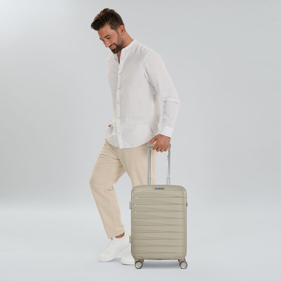 Franky London 4 roulettes Trolley de cabine S 55 cm avec soufflet d'extension