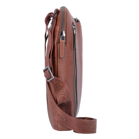 Piquadro Black Square Sac à bandoulière en cuir 24 cm