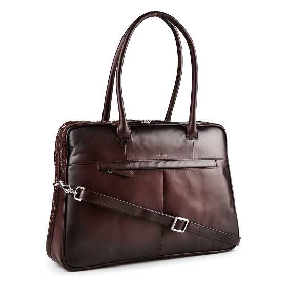 Burkely Ledger Attaché-case Cuir véritable 40 cm Compartiment ordinateur