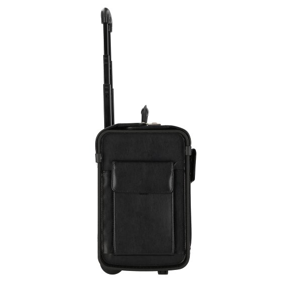 Dermata Trolley pilote à 2 roulettes en cuir 45,5 cm compartiment pour ordinateur portable