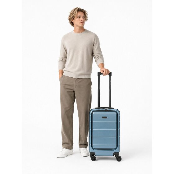 Police Dublin 4 roues Valise cabine S 54 cm Compartiment ordinateur avec soufflet d'extension