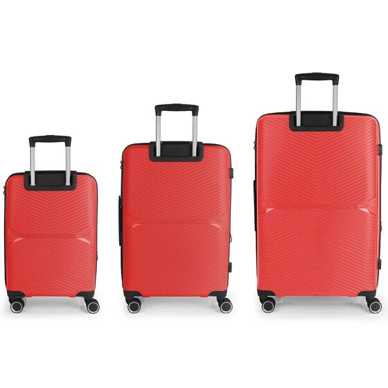 Gabol Kume 4 roulettes Set de valises 3 pièces avec soufflet d'extension