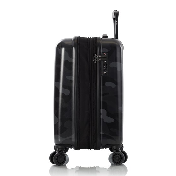 Heys Black Camo 4 roulettes Trolley de cabine S 53 cm avec soufflet d'extension
