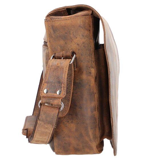 Pride and Soul Ben Sac à bandoulière en cuir 33 cm Compartiment pour ordinateur portable