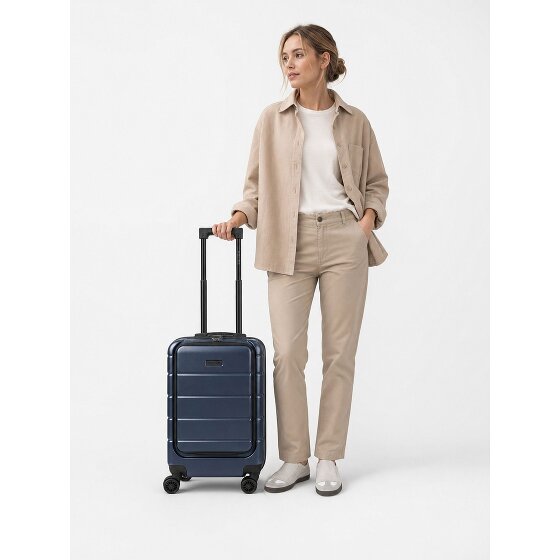 Police Dublin 4 roues Valise cabine S 54 cm Compartiment ordinateur avec soufflet d'extension