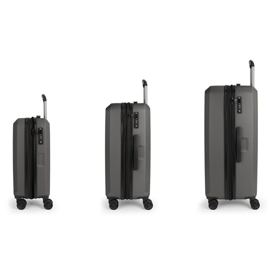 Gabol Montreal 4 roulettes Set de valises 3 pièces avec soufflet d'extension
