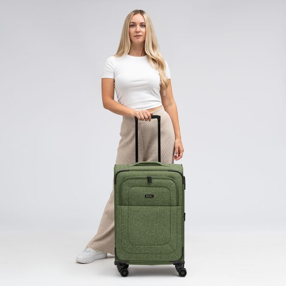 Redolz Essentials 12 MEDIUM – Valise cabine à 4 roues de 67 cm avec soufflet d'extension