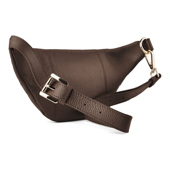 Lazarotti Sac banane en cuir « Bologna » à double fermeture éclair, à porter en bandoulière, 25 cm