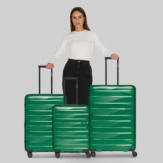 Bergpfeil Travel Set de valises à 4 roulettes 3 pièces avec soufflet extensible