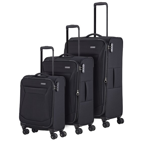 Travelite Chios 4 roulettes Set de valises 3 pièces avec soufflet d'extension