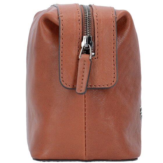 Piquadro Black Square Trousse de toilette Cuir véritable 23 cm