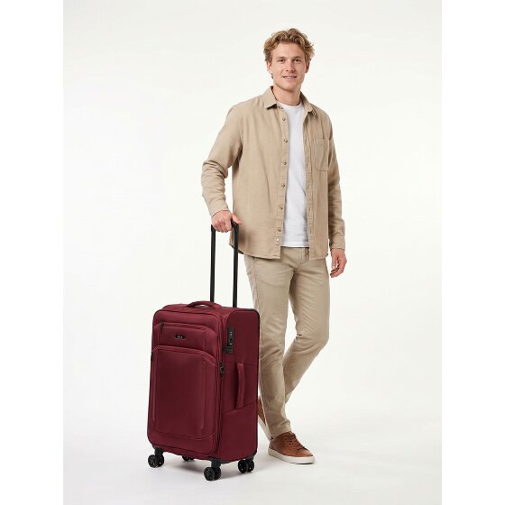 d&n Travel Line 9804 4 roues Valise cabine M 68 cm avec soufflet d'extension