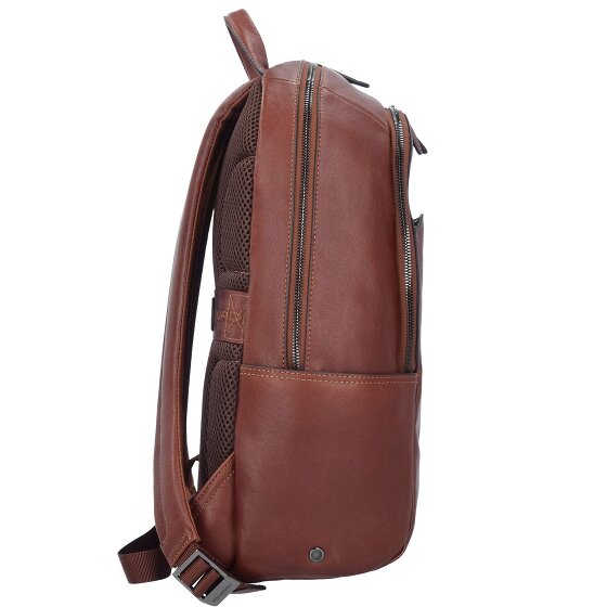 Piquadro Black Square Business Sac à dos en cuir 39 cm Compartiment pour ordinateur portable