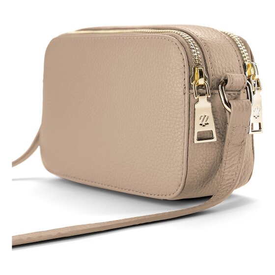 Lazarotti Sac à bandoulière en cuir « Bologna » pour appareil photo, double fermeture éclair, 18 cm