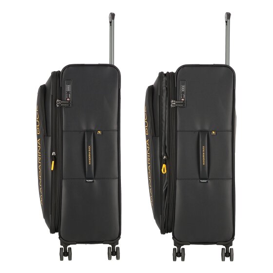 Mandarina Duck Eco Coated 4 roulettes Trolley L 78 cm avec soufflet d'extension