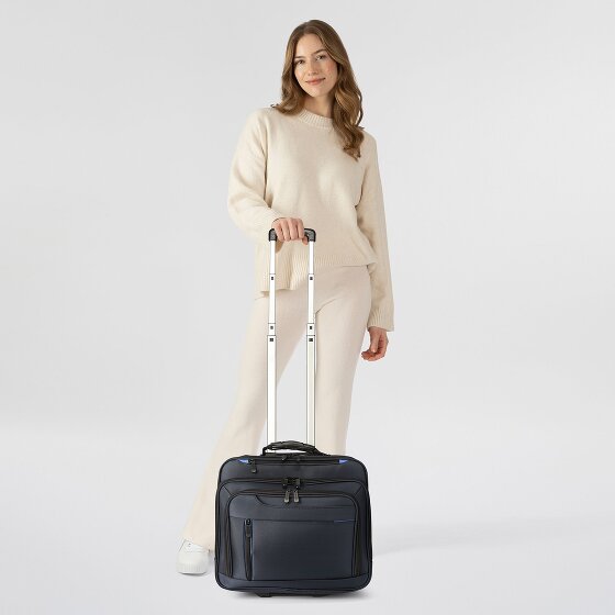 Dermata 2 roues Valise business 38 cm Compartiment ordinateur