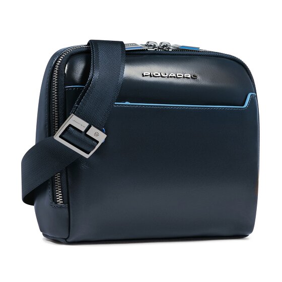 Piquadro Blue Square Sac à bandoulière Cuir véritable 21 cm