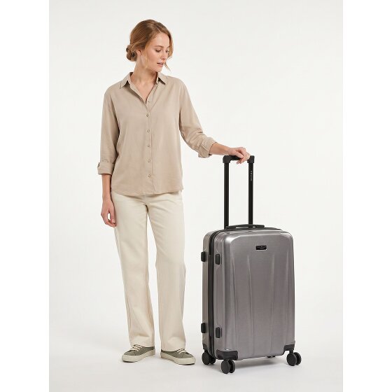 Police New York 4 roues Valise cabine M 62 cm avec soufflet d'extension