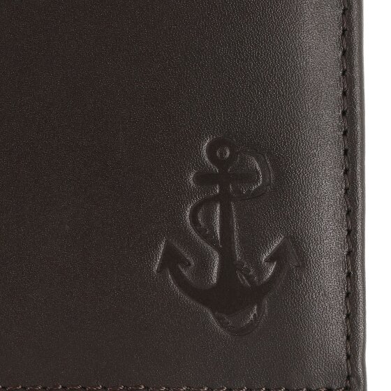 oxmox Leather Porte-monnaie Protection RFID Cuir véritable 10 cm