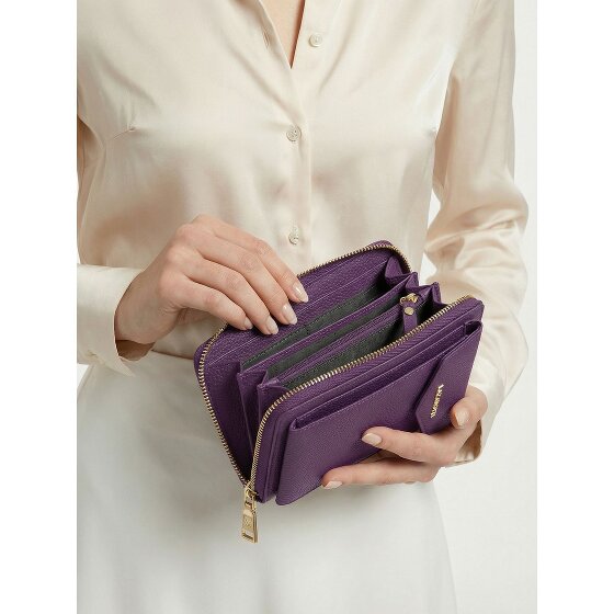 Lazarotti Bologna Leather Zip-Around Porte-monnaie Porte-téléphone en cuir 19 cm