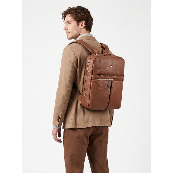 Braun Büffel Hanna Sac à dos professionnel M Cuir véritable 40 cm Compartiment ordinateur