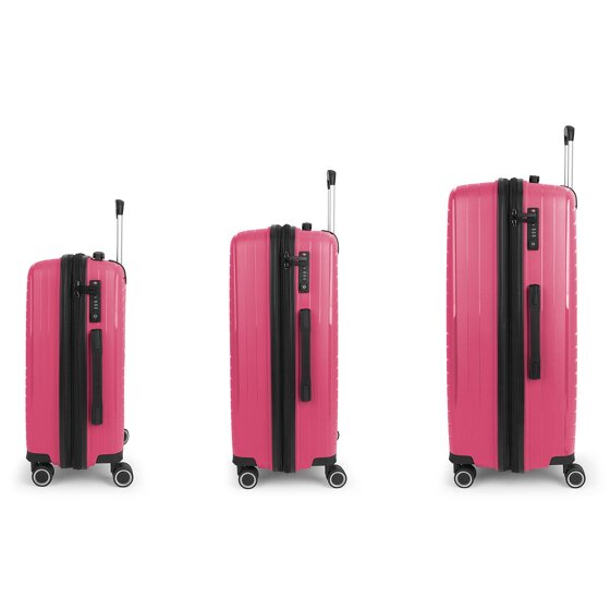 Gabol Shinyuu 4 roulettes Set de valises 3 pièces avec soufflet d'extension