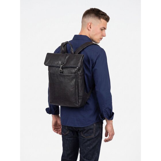 Jost Glasgow Daypack Protection RFID Cuir véritable 42 cm Compartiment ordinateur