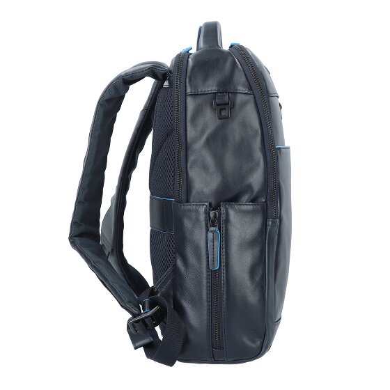 Piquadro Blue Square Revamp Sac à dos professionnel Cuir véritable 37 cm Compartiment ordinateur