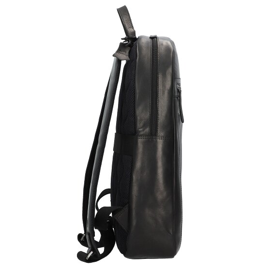 Greenburry Pure Black Daypack Cuir 46 cm Compartiment pour ordinateur portable