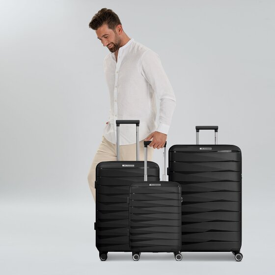 Franky London 4 roulettes Set de valises 3 pièces avec soufflet d'extension