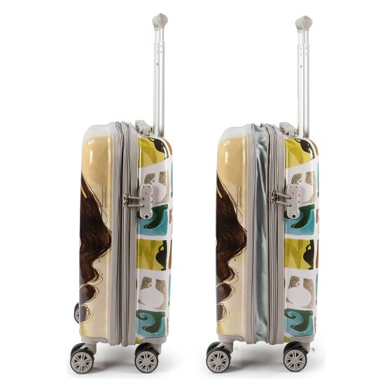 Anekke Muse 4 roulettes Trolley de cabine 55 cm avec soufflet d'extension