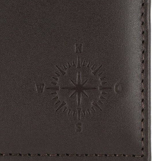oxmox Leather Porte-monnaie Protection RFID Cuir véritable 11 cm