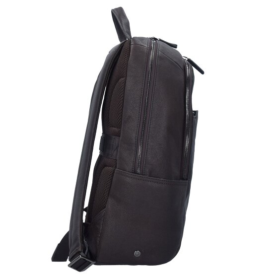 Piquadro Black Square Business Sac à dos en cuir 39 cm Compartiment pour ordinateur portable