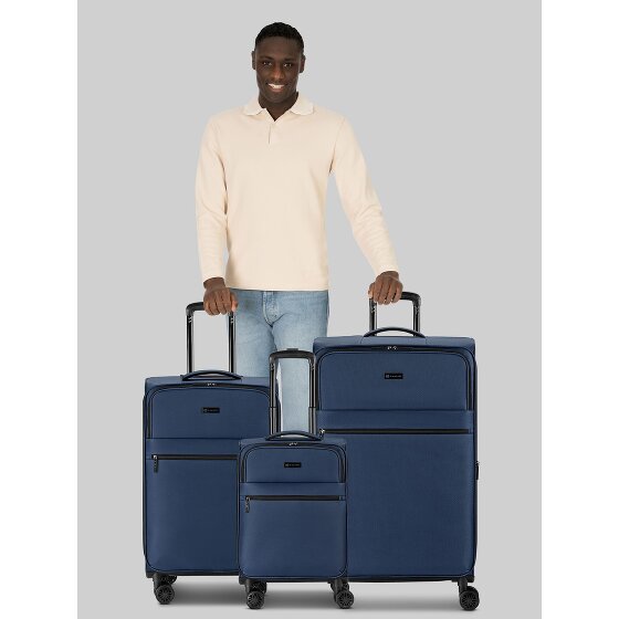 bugatti Valencia Soft 4 roulettes Set de valises 3 pièces avec soufflet d'extension