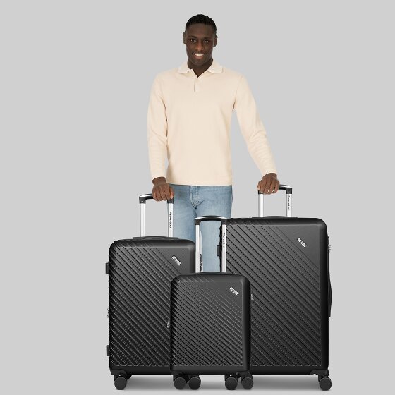 Check.In Paradise 2.0 4 roulettes Set de valises 3 pièces avec soufflet d'extension