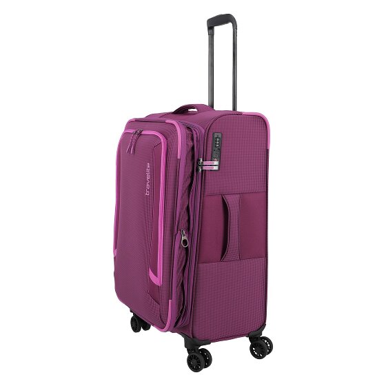 Travelite Corsiica 4 roulettes Trolley M 67 cm avec soufflet d'extension