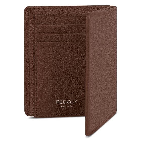Redolz Leather Essentials HF Porte-monnaie en cuir RFID 9,5 cm dépliable