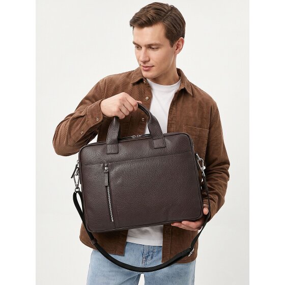 Strellson Kennington Attaché-case Cuir véritable 40 cm Compartiment ordinateur