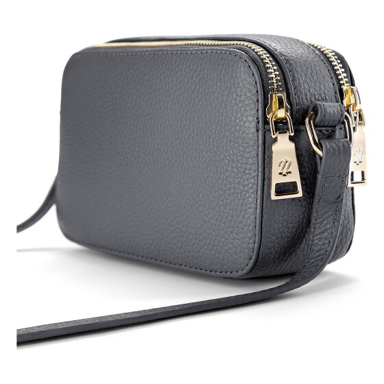 Lazarotti Bologna Leather Sac à bandoulière en cuir double zip 18 cm